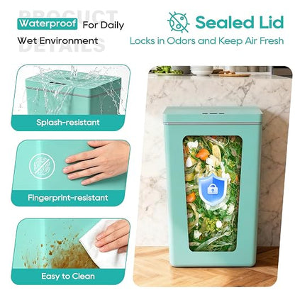 BestOffice 13 Gallon Trash Can Plastic Kitchen Trash Can Automatic Touch Free - Image 5