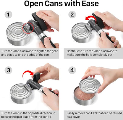 Beneno Can Opener, Manual Side Safe Cut Can Opener Smooth Edge - Image 7