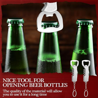 Ziliny 48 Pcs Bottle Opener Keychain Bulk Wine Bottle Beer Opener Keychain - Image 4