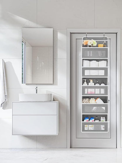 JARLINK Over The Door Organizer Storage, 5 Shelf Hanging Door Organizer - Image 2