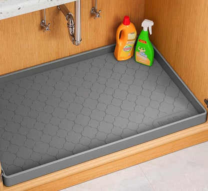 Jin&Bao Waterproof Under Sink Mat 34" x 22", Thick Silicone Mat Cabinet by Jin%26Bao