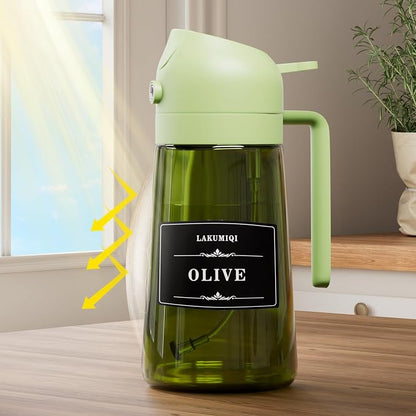 LAKUMIQI 2 in 1 Oil Sprayer for Cooking, 16oz Olive Oil Dispenser Bottle for - Image 5