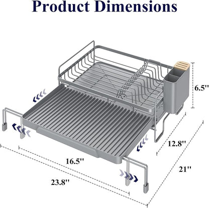 Kitsure Extendable Dish Drying Rack - Image 2