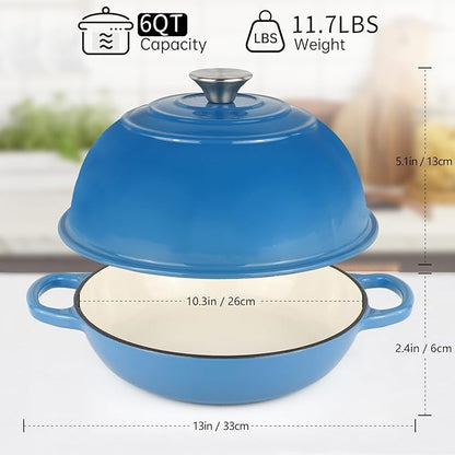 Enameled Cast Iron Bread Oven, Dutch Oven Pot - Image 2