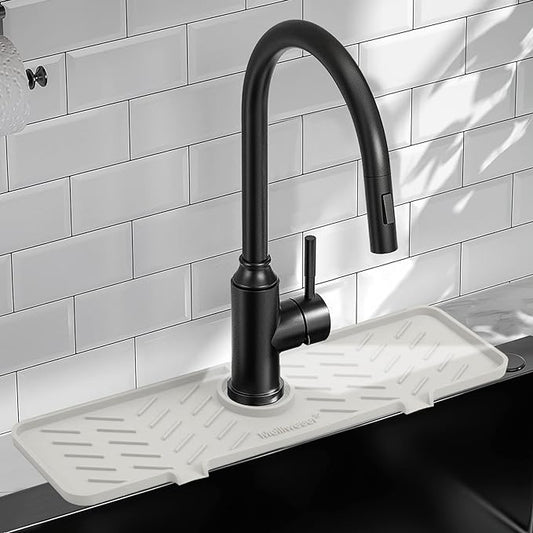 Silicone Faucet Mat for Kitchen Sink – Gen 2 Splash Guard by Meiliweser