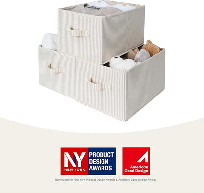 StorageWorks Foldable Shelf Organizer Bins, Closet Storage Baskets - Image 4