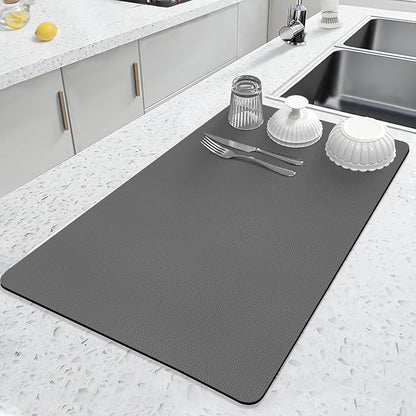 LOPNUR Kitchen Dish Drying Mat, Diatomite Coffee Mat, Super Absorbent Dish by LOPNUR