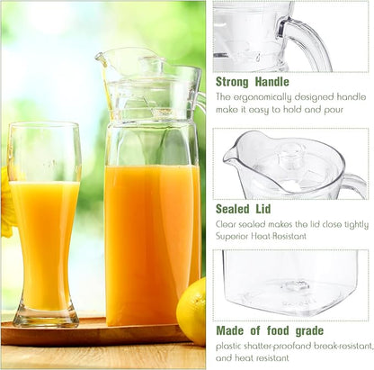 Didaey 4 Pcs Acrylic Water Pitcher - Image 3