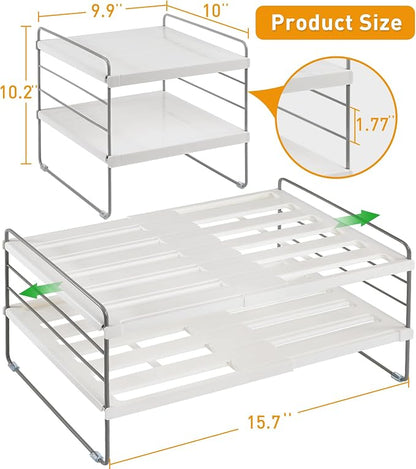 2 Pack Pantry Organization and Storage, Expandable Foil and Plastic Wrap - Image 3