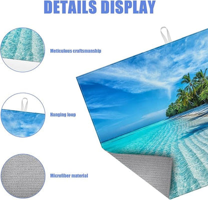 Beach Palm Tree Dish Drying Mat - Image 3