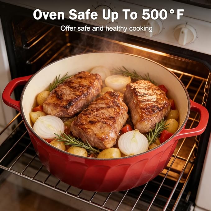 6 QT Enameled Cast Iron Dutch Oven - Image 3