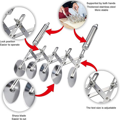 5-Wheel Pastry Cutter & Dough Divider - Image 2