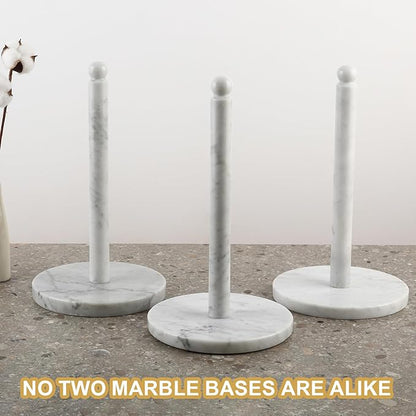 Koville Italian Marble Paper Towel Holder Countertop, Carrara Stone Paper Towel - Image 3