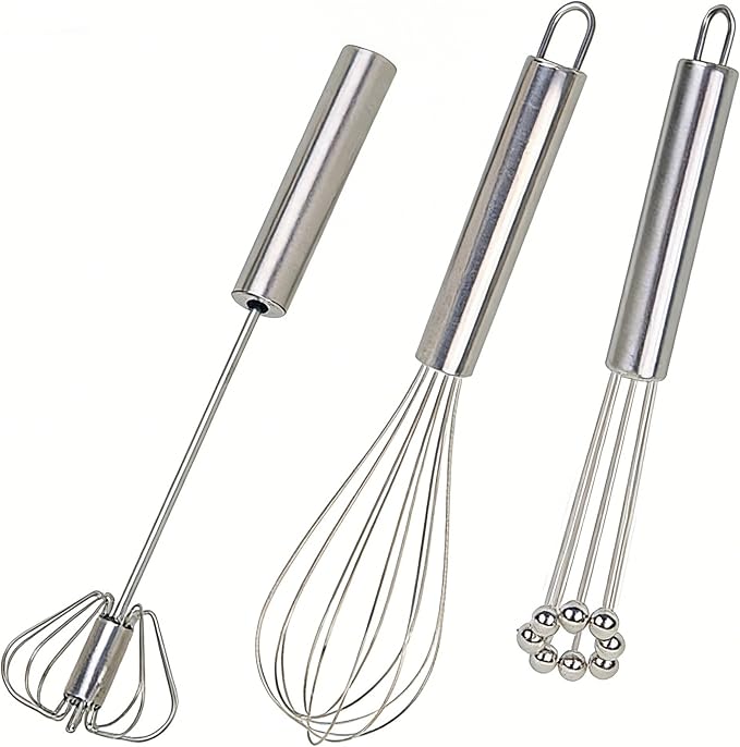 3 Packs Stainless Steel Whisk Set-Whisks by Unknown