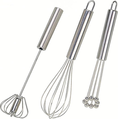 3 Packs Stainless Steel Whisk Set-Whisks by Unknown