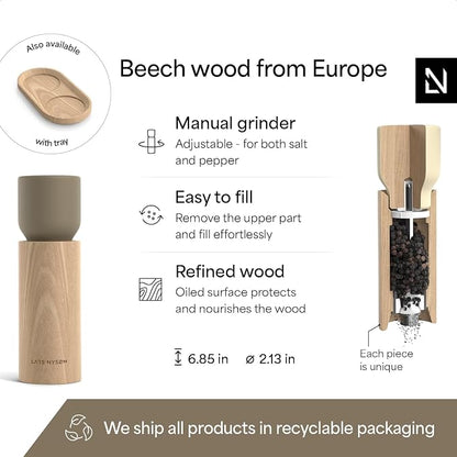 LARS NYSØM Wooden Salt and Pepper Grinder Set Manual - Image 4