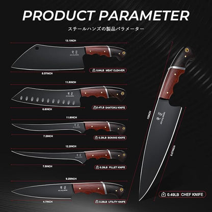 DRGSKL Kitchen Knife Set with Bag - Image 8