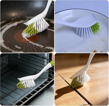 Dish Brush Scrub Brush with Handle - Image 3