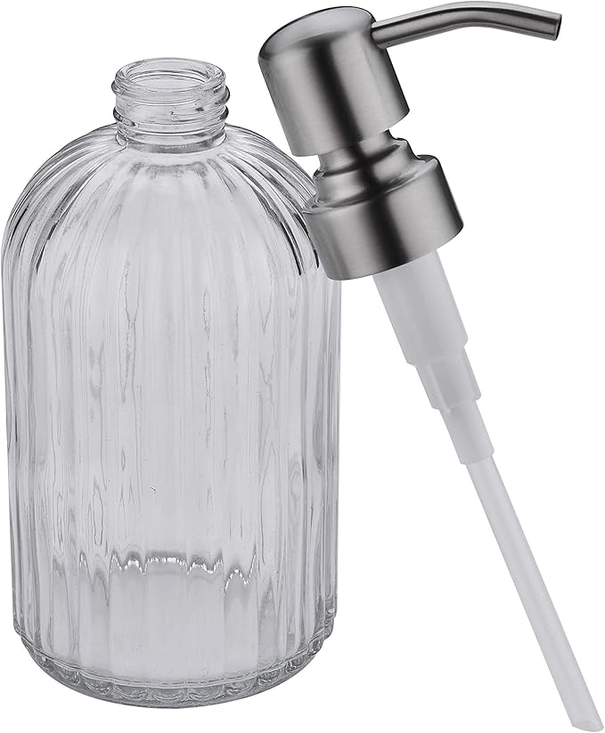 Glass Soap Dispensers for Kitchen and Bathroom, 16oz Heavey Glass Bottle - Image 6