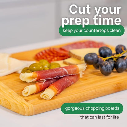 GREENER CHEF 12 Inch Small Bamboo Cutting Board - Image 6