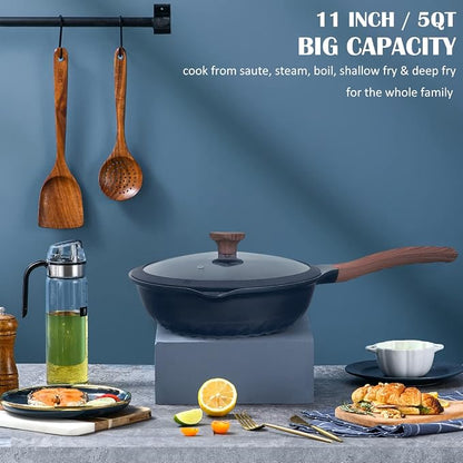 Vinchef Nonstick Deep Frying Pan Skillet - Image 5