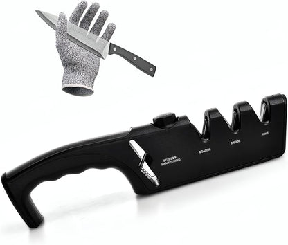 5-Angle Adjustable 10-35 Degree Professional 4-Stage Knife Sharpener, by ZCircle
