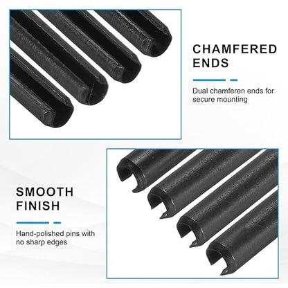 MECCANIXITY 120Pcs Slotted Split Roll Pins 3/25 Inch Dia. 3/10 Inch Length - Image 3