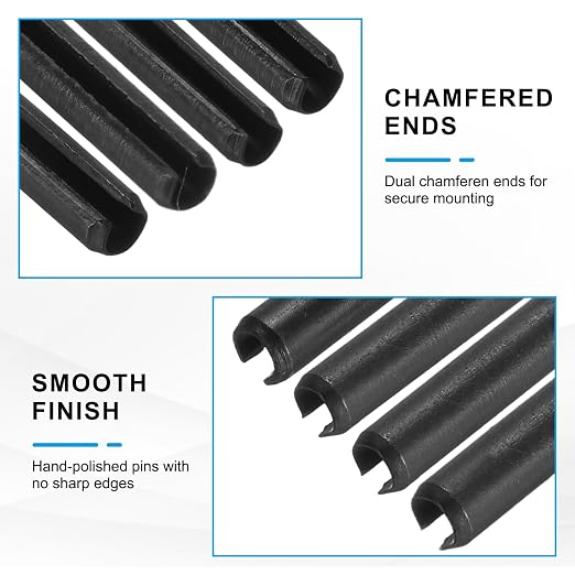 MECCANIXITY 120Pcs Slotted Split Roll Pins 2/25 Inch Dia. 6/25 Inch Length - Image 3