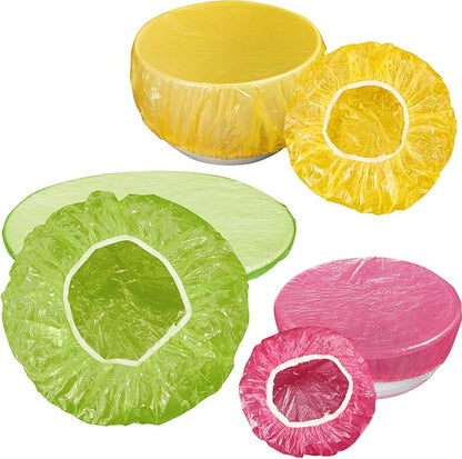 Boao 240 Pieces Reusable Elastic Food Bowl Storage Covers 3 Size Colorful Bowl - Image 4