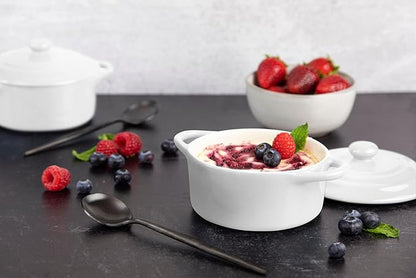 Kook Ceramic Mini Cocotte Set, Small Casserole Dishes - Image 6