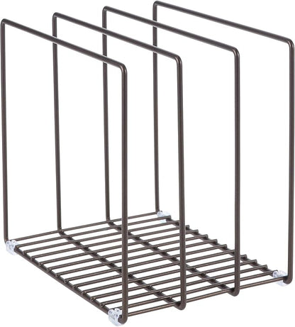 mDesign Steel Storage Tray Organizer Rack - Image 8
