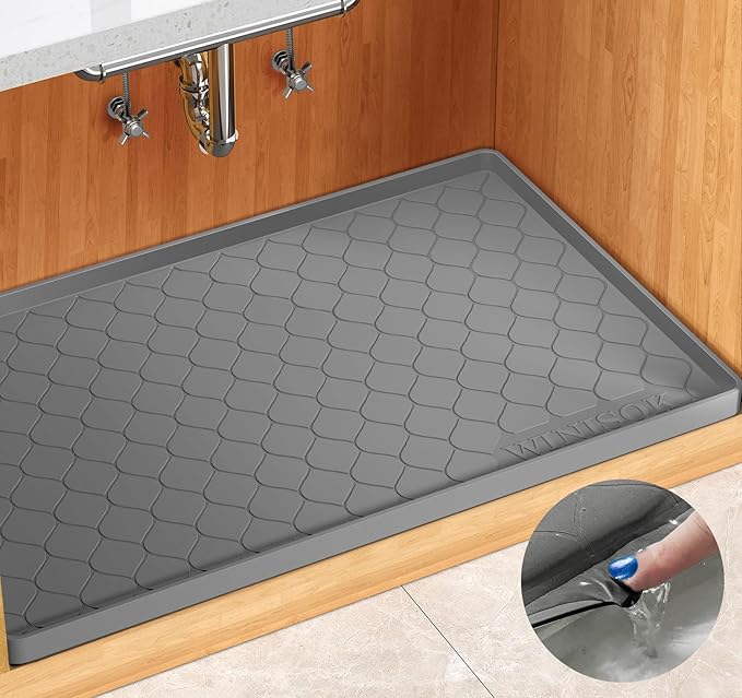 Winisok Silicone Under Sink Mat 25" x 19", kitchen Essentials and Gadgets by Winisok