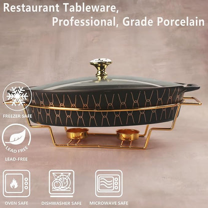 10" x 7" Ceramic Oval Casserole Dish - Image 3