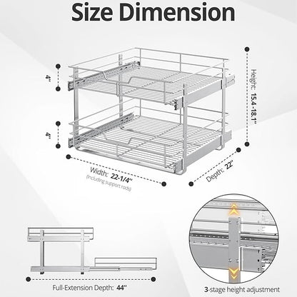 ZOINLIY Pull Out Cabinet Organizer, Versatile Slide Out Kitchen Organizers and - Image 2