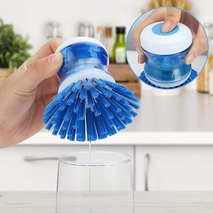 Dish Brush with Soap Dispenser for Dishes Pot Pan Kitchen Sink Scrubbing - Image 4