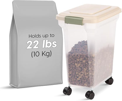 IRIS USA Airtight Dog Food Storage Container, WeatherPro, Removable Wheels - Image 2