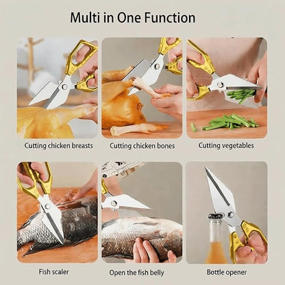Meat Scissors Heavy Duty Sharp Shears Kitchen Scissors all Purpose, Stainless - Image 5