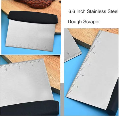 Dough Cutter, 6.6 Inch Stainless Steel Dough Scraper - Image 6