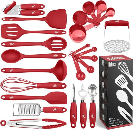 Kaluns Silicone Kitchen Utensils Set 24 Pcs Cooking Utensils Set by Kaluns%C2%AE