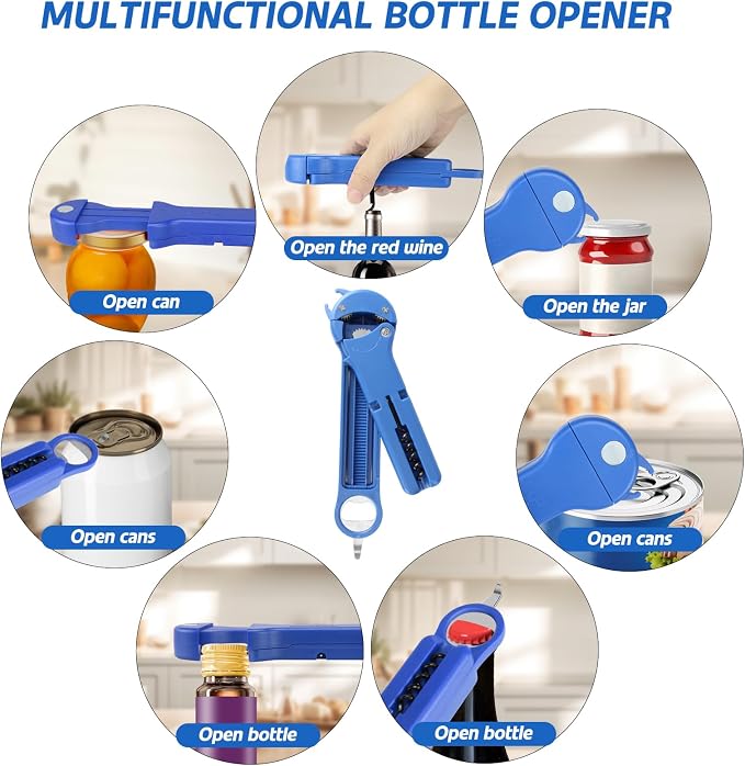 7 in 1 Jar Opener Bottle Opener and Wine Opener - Image 2