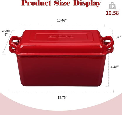 EDGING CASTING Enameled Cast Iron Dutch Oven, Oblong Bread Oven - Image 2