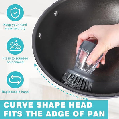 Soap Palm Brush Storage Set, 1 Piece Kitchen Brush - Image 5