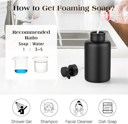Luxspire Foaming Soap Dispenser, Glass Foam Pump Soap Dispenser, Non-Slip Hand - Image 6