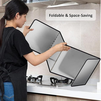 4 Sided Foldable Splatter Guard, Stainless Steel Grease Splatter Screen - Image 4