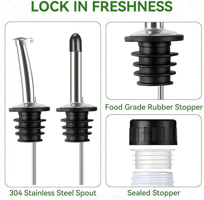 Vakoo Oil and Vinegar Dispenser Set - 17oz/500ml - Image 4