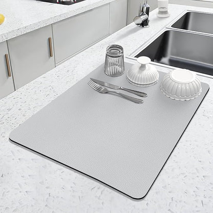 LOPNUR Kitchen Dish Drying Mat, Diatomite Coffee Mat, Super Absorbent Dish by LOPNUR