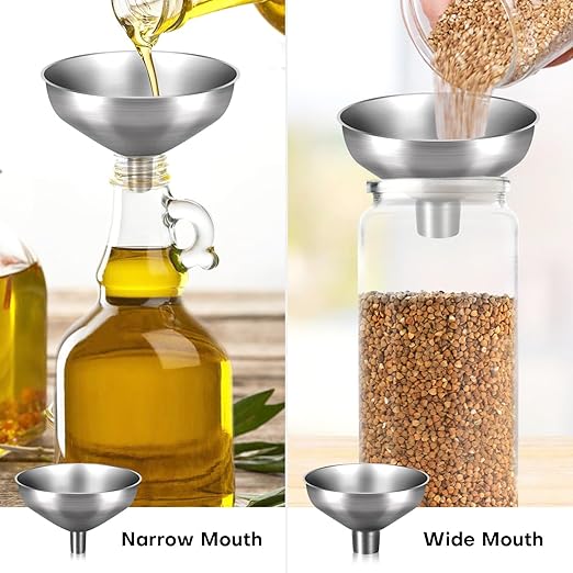 Serinar 2-Piece Stainless Steel Kitchen Funnel Set - Image 4