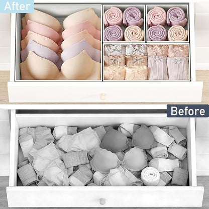 DIMJ Drawer Organizer Clothes, 28 Pack Dresser Organizer, Foldable Closet - Image 5