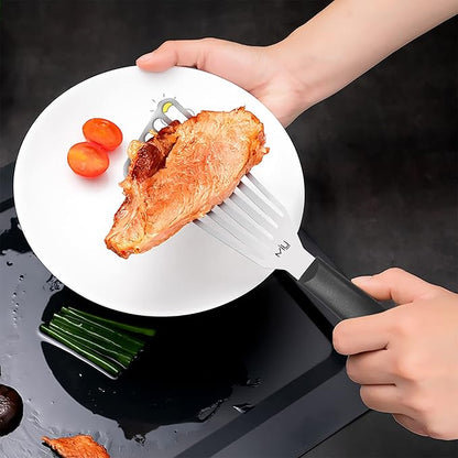 MIU Fish Spatula Stainless Steel, Slotted Flexible Metal, Lightweight Barbecue - Image 5