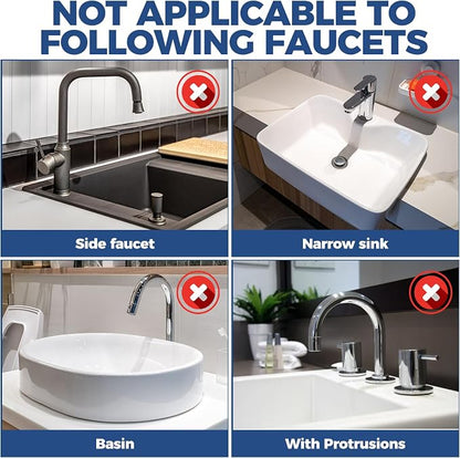 24" Splash Guard Plus Size Silicone Sink Faucet Drying Mat Handle Drip Catcher - Image 5